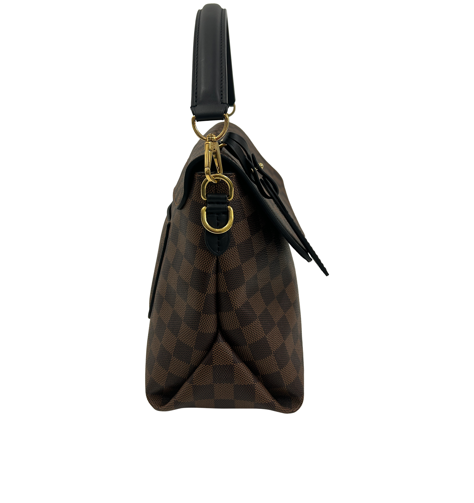 Bandolera, 1.100&euro;, Bolso, Marrón/Negro, Canvas - General, Vista lateral